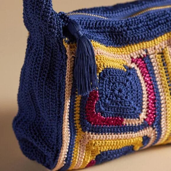 By Anthropologie Crochet Shoulder Bag NWOT - Picture 3 of 10